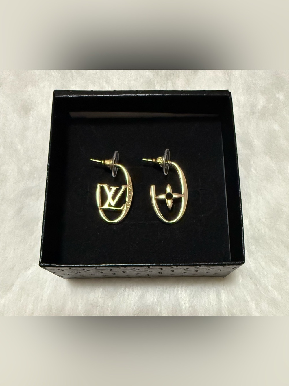 Monogram Oval Style Luxury Stud Earrings